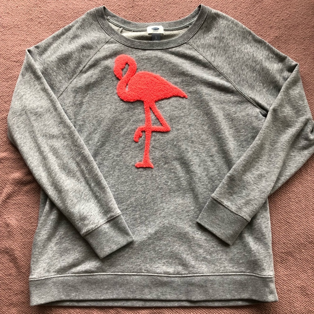 Gray Flamingo Sweatshirt